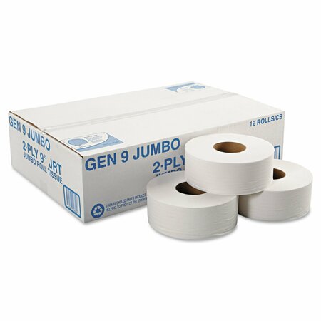 General Supply 2 Ply Ply, White, 12 PK 8112